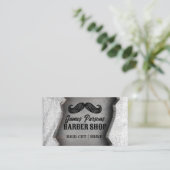 ヴィンテージ素朴バーバーショップ美容師理容師ショップ 名刺 (スタンド正面)