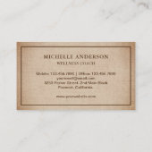 ヴィンテージ素朴バーラップトンボ 名刺 (裏面)