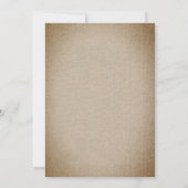 ヴィンテージ素朴バーラップハートメイスンジャー結婚ズ 招待状 (裏面)