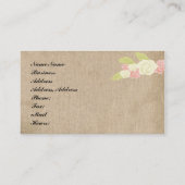 ヴィンテージ素朴バーラップブティック名刺 名刺 (裏面)