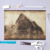 ヴィンテージ素朴バーンセピアカントリーテクスチャ 薄葉紙 (クラフト)