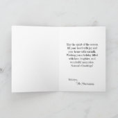 ヴィンテージ素朴バーンドクリスマスカード シーズンカード (内部)