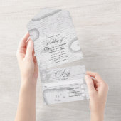 ヴィンテージ素朴バ航海のラ結婚ップの全てを一つに オールインワン招待状 (貼ってはがせる)