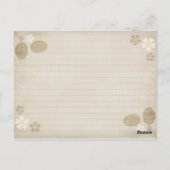 ヴィンテージ素朴バ転がラップのピンレシピカード ポストカード (裏面)