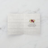 ヴィンテージ素朴パンプキンブルゴーニュフローラリハーサルI 招待状 (内部)