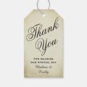 ヴィンテージ素朴パーチメントありがとうご結婚ざいます ギフトタグ (裏面)