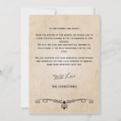 ヴィンテージ素朴パーチ結婚メントサンキューカード サンキューカード (裏面)