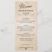 ヴィンテージ素朴パーチ結婚メント メニュー (正面)