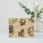 ヴィンテージ素朴ビクトリアンコラージュ ポストカード (スタンド正面)