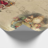 ヴィンテージ素朴ビクトリアンコラージュ ラッピングペーパー (角)