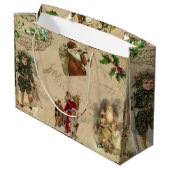 ヴィンテージ素朴ビクトリアンコラージュ ラージペーパーバッグ (裏面アングル)