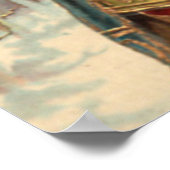 ヴィンテージ素朴ビクトリアンサンタクロープリント ポスター (角)