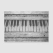 ヴィンテージ素朴ピアノブラック&ホワイトアンティーク写真 薄葉紙 (正面)