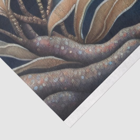 ヴィンテージ素朴ピンクコイ魚の分離 薄葉紙 (詳細)