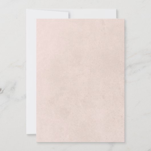 ヴィンテージ素朴ピンクフローラフレームブライダルシャワー 招待状 (裏面)