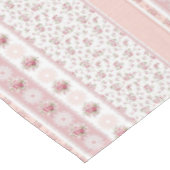 ヴィンテージ素朴ピンクローゼズファームハフランスのウス テーブルクロス (アングル)