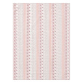 ヴィンテージ素朴ピンクローゼズファームハフランスのウス テーブルクロス (正面)