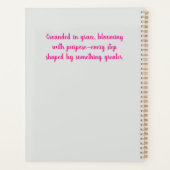 ヴィンテージ素朴ピンク牡丹の花を持つ木材 プランナー手帳 (裏面)