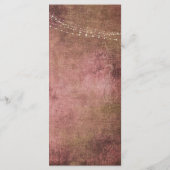 ヴィンテージ素朴ピンク/バーラップ&ラ結婚イツのメニュー メニュー (裏面)