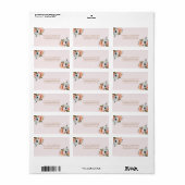 ヴィンテージ素朴ピーチフローラ差出人住所ラベル ラベル (フルシート)