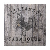ヴィンテージ素朴ファミリーネームファームハウスロースターウッド タイル (正面)