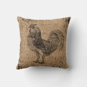 ヴィンテージ素朴ファミリーネームファームハウスロースター クッション (裏面)