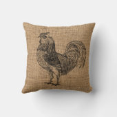 ヴィンテージ素朴ファミリーネームファームハウスロースター クッション (裏面)