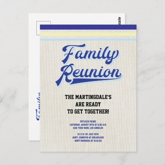 ヴィンテージ素朴ファミリー懇親会 ポストカード (正面/裏面)