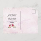 ヴィンテージ素朴ファミリ懇親会フローラツリースライス インビテーションポストカード (裏面)