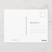 ヴィンテージ素朴ファームカウカーフスケッチ白黒 ポストカード (裏面)