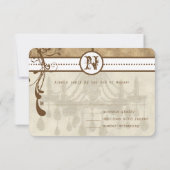 ヴィンテージ素朴ファームハウスウェスタン結婚ズの写真 出欠カード (裏面)