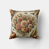 ヴィンテージ素朴ファームハウス秋オータムカントリー クッション (裏面)