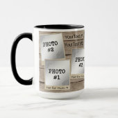 ヴィンテージ素朴フォトフレームのコラージュ マグカップ (左)