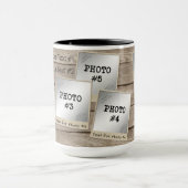 ヴィンテージ素朴フォトフレームのコラージュ マグカップ (中央)