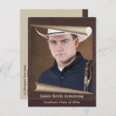 ヴィンテージ素朴フォトフレーム日付の保存 案内ポストカード (正面/裏面)