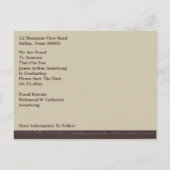 ヴィンテージ素朴フォトフレーム日付の保存 案内ポストカード (裏面)