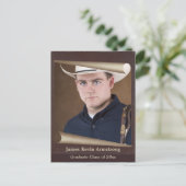 ヴィンテージ素朴フォトフレーム日付の保存 案内ポストカード (スタンド正面)