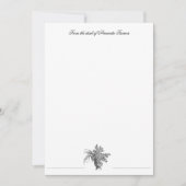 ヴィンテージ素朴フフランスのァームトイルブラック&ホワイト ノートカード (正面)