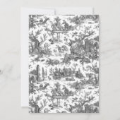 ヴィンテージ素朴フフランスのァームトイルブラック&ホワイト ノートカード (裏面)