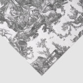 ヴィンテージ素朴フフランスのァームトイルブラック&ホワイト 薄葉紙 (詳細)