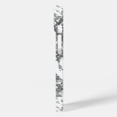 ヴィンテージ素朴フフランスのァームトイルブラック&ホワイト Case-Mate iPhoneケース (裏面 / 左)