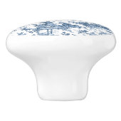 ヴィンテージ素朴フフランスのァームトイルブルー&ホワイト セラミックノブ (側面)