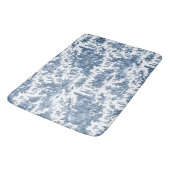 ヴィンテージ素朴フフランスのァームトイルブルー&ホワイト バスマット (アングル)