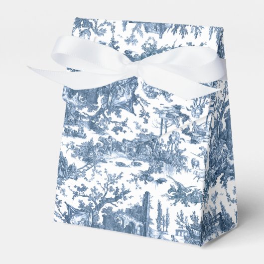 ヴィンテージ素朴フフランスのァームトイルブルー&ホワイト フェイバーボックス (正面サイド)