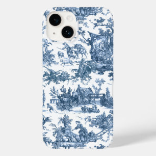 ヴィンテージ素朴フフランスのァームトイルブルー&ホワイト Case-Mate iPhone 14ケース