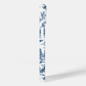 ヴィンテージ素朴フフランスのァームトイルブルー&ホワイト Case-Mate iPhoneケース (裏面 / 右)