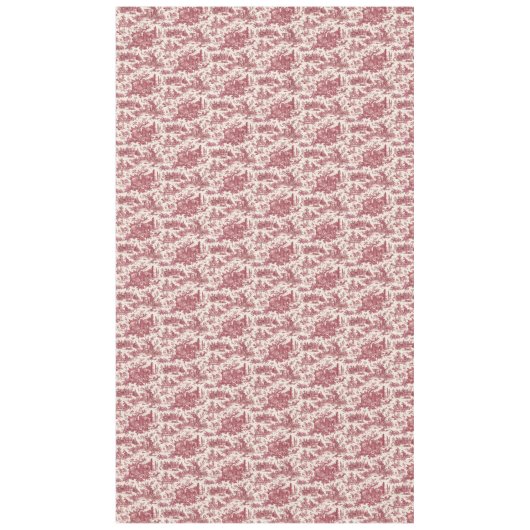 ヴィンテージ素朴フフランスのァームトイルレッド&タン テーブルクロス (正面)