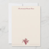 ヴィンテージ素朴フフランスのァームトイルレッド&タン ノートカード (正面)