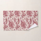 ヴィンテージ素朴フフランスのァームトイルレッド&タン バスタオルセット (ハンドタオル)