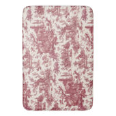 ヴィンテージ素朴フフランスのァームトイルレッド&タン バスマット (正面縦)